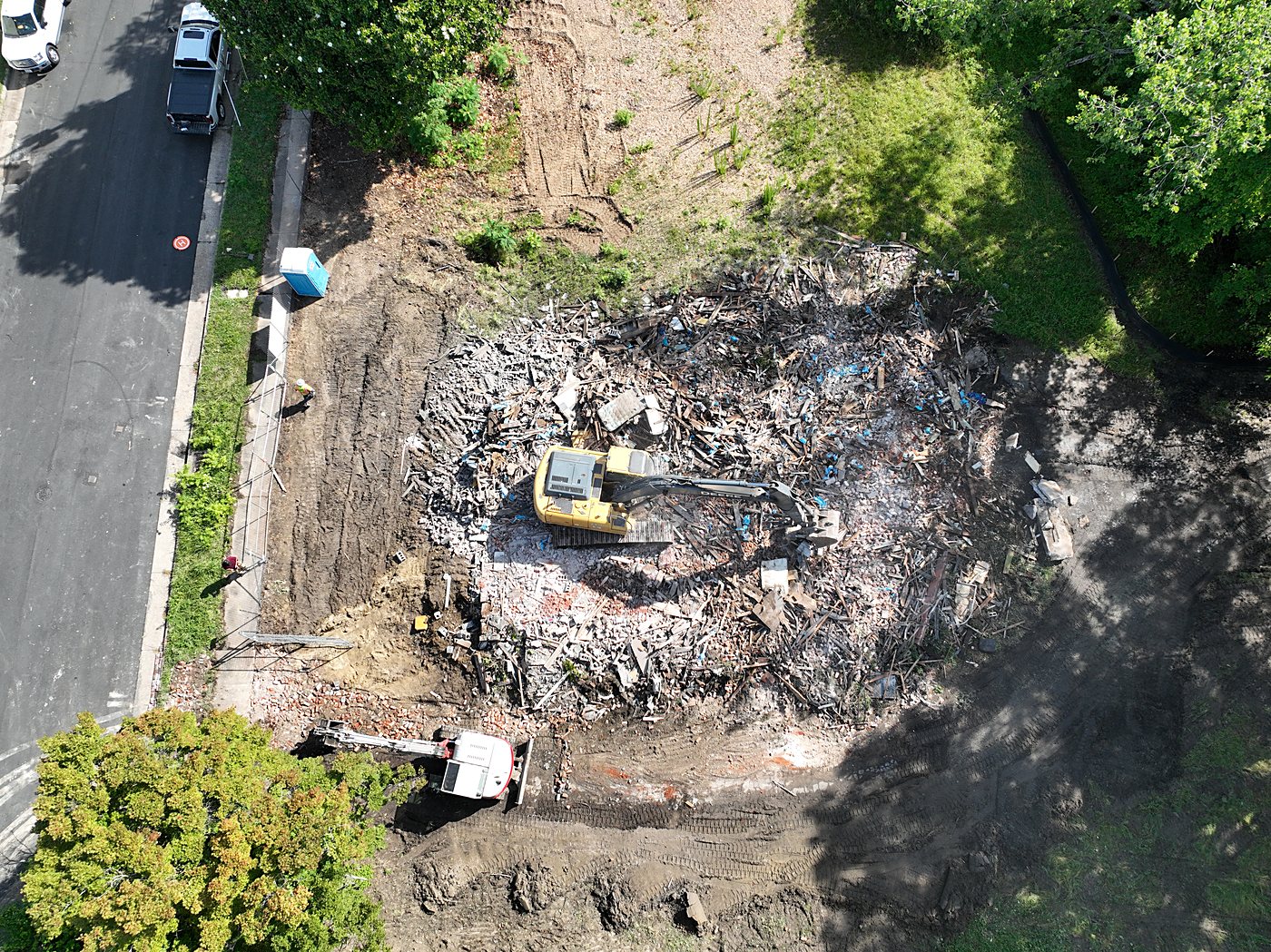 Chestnut Flats construction, demolition