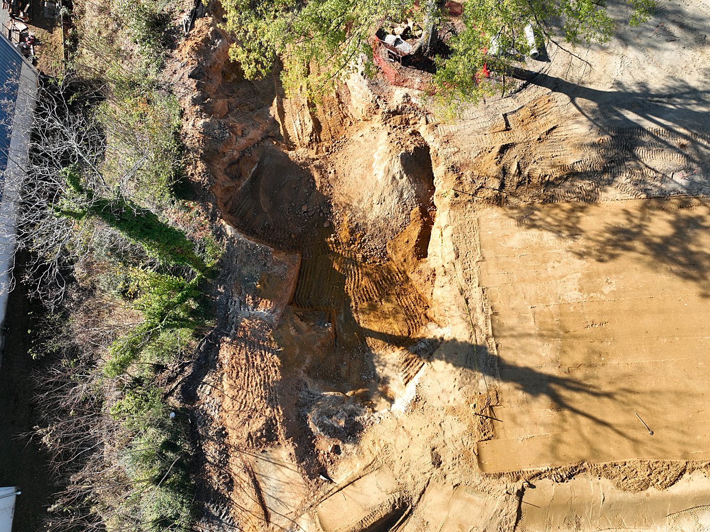Chestnut Flats construction, excavation